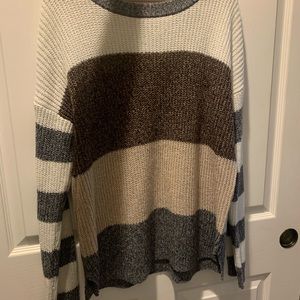 Pink Lily Have a good time striped sweater - Brown - Small